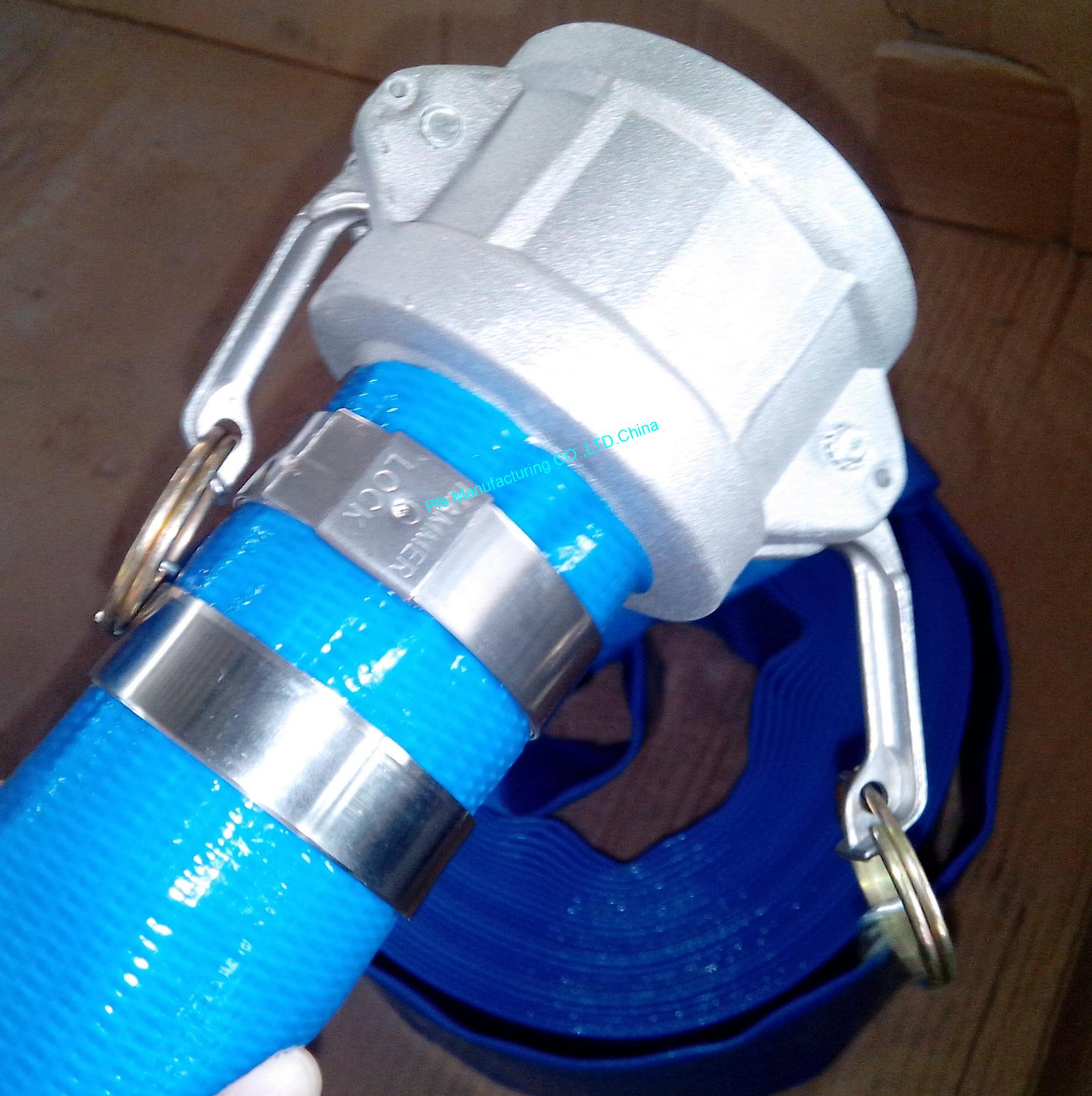 PVC hose assembly with camlock and ss clamps